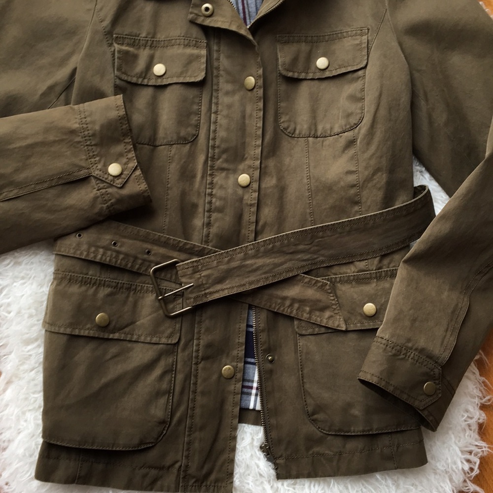 Talbots Military Style Belted Utility Jacket - Picture 6 of 9